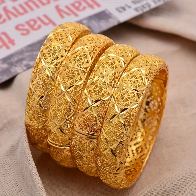 Open Cuff Bracelet Middle Eastern Dubai Style Nigerian Wedding Bangle